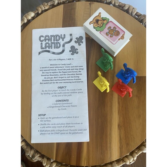 Candy Land VTG 2004 Board Game Replacement Part Pieces 4 Mover Pawns Candyland - Picture 1 of 2